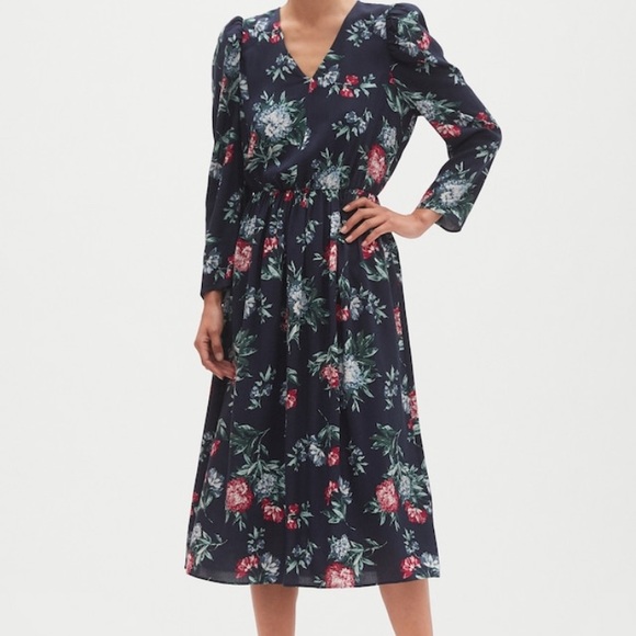 Banana Republic Floral Print Dress - Picture 1 of 6